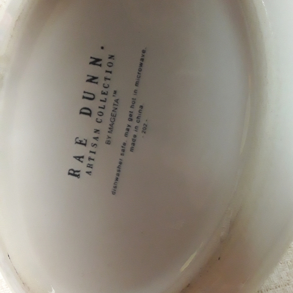 Rae Dunn Cat Dog White Pet Bowl Feast - Picture 2 of 5